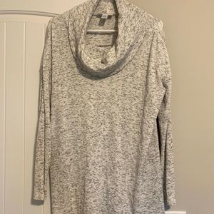 Nursing cowl neck top